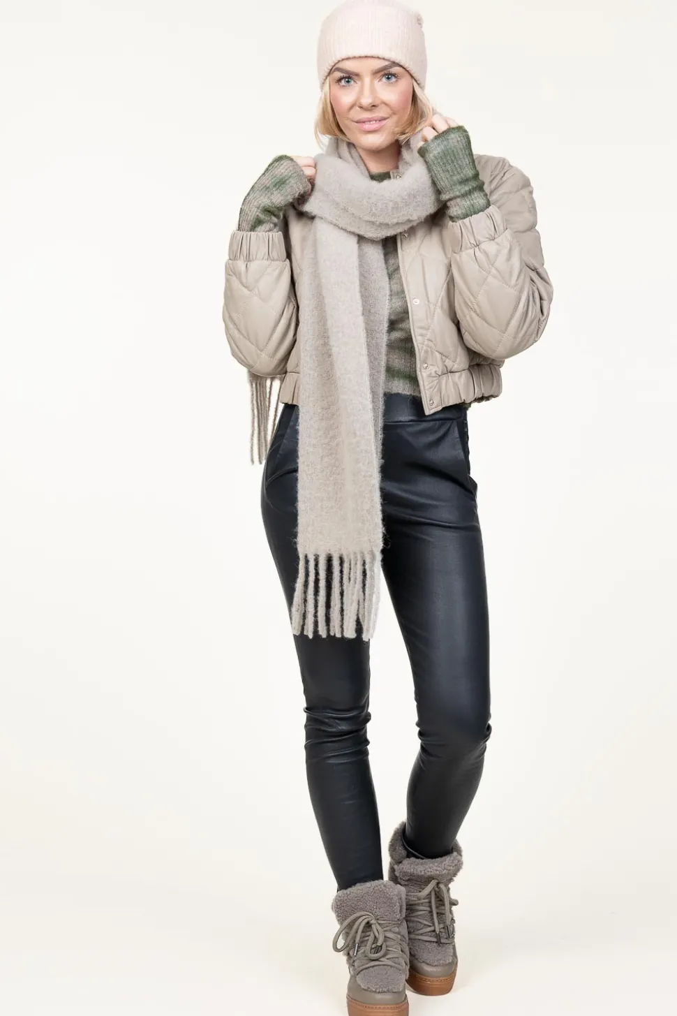 Tie-Dye Alpaca Cropped Sweater Torny | Beige... | Mes Demoiselles | Little Soho