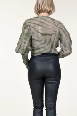 Tie-Dye Alpaca Cropped Sweater Torny | Beige... | Mes Demoiselles | Little Soho