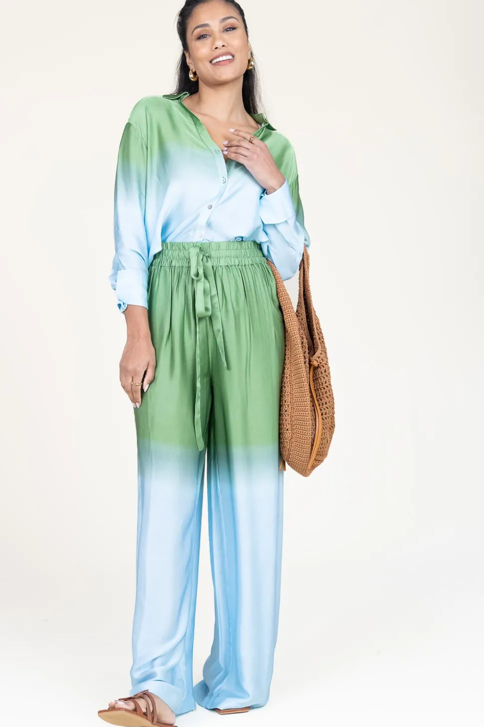 Tie-Dye Pants Palmtri | Green... | Ibana | Little Soho
