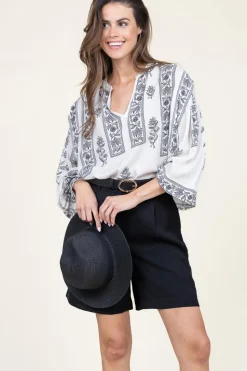Top With Balloon Sleeves Dorina | Natural... | Stella Forest | Little Soho