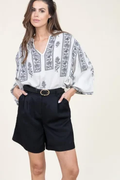 Top With Balloon Sleeves Dorina | Natural... | Stella Forest | Little Soho