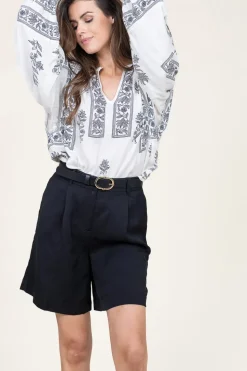 Top With Balloon Sleeves Dorina | Natural... | Stella Forest | Little Soho