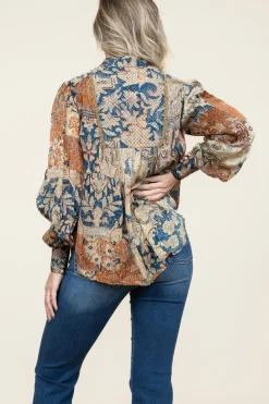 Top With Balloon Sleeves Norma | Multi... | Mes Demoiselles | Little Soho