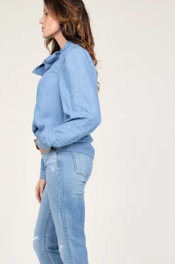 Top With Bow Detail Titus | Blue... | Co'Couture | Little Soho