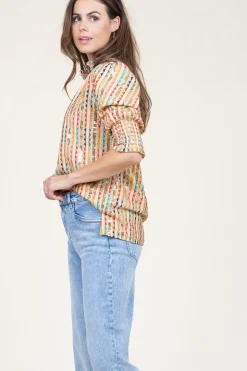 Top With Embroidery And Sequins Elise | Multi... | Est'Seven | Little Soho