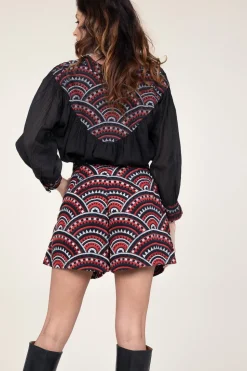 Top With Embroidery | Black... | Greek Archaic Kori | Little Soho
