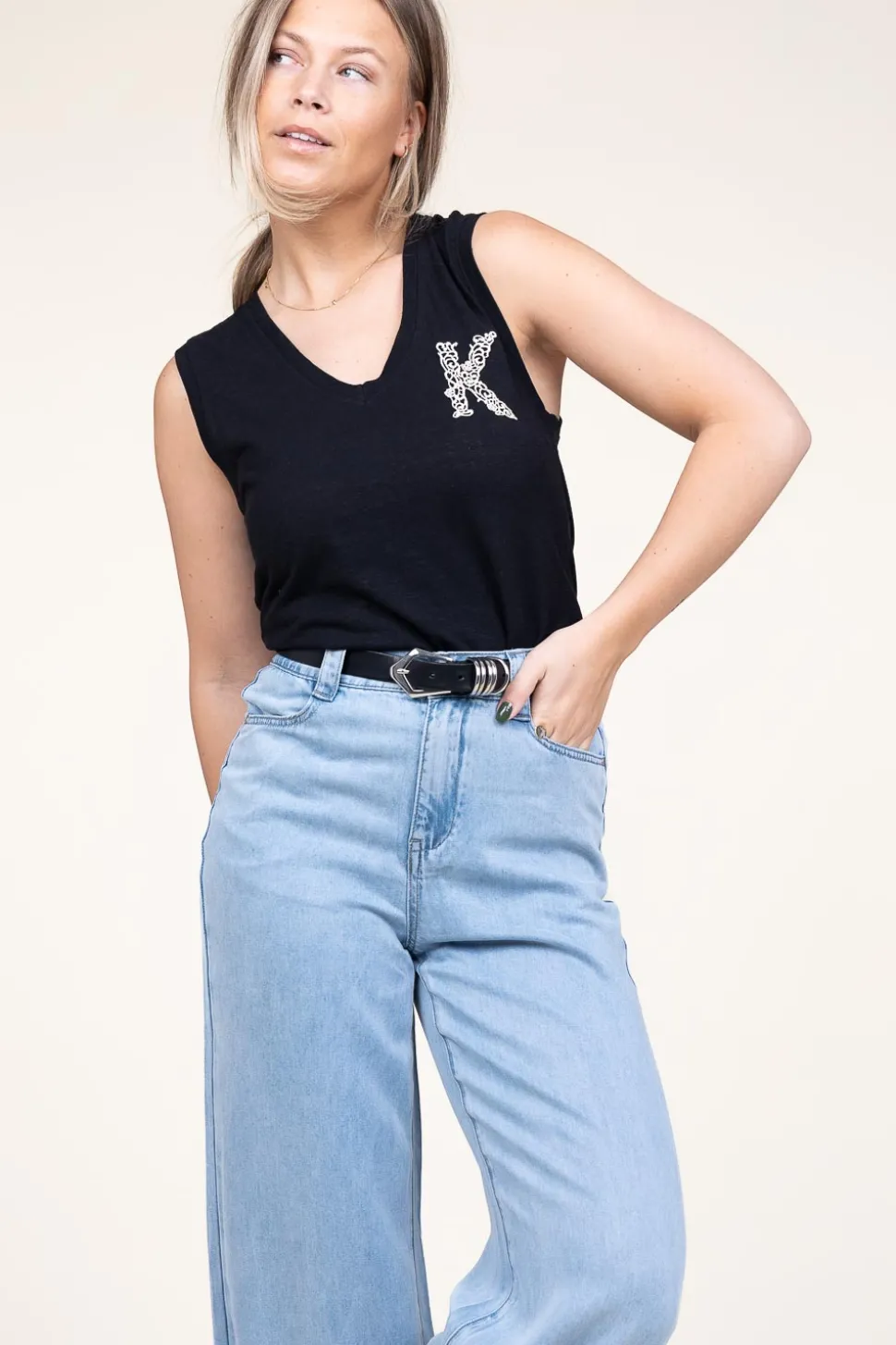 Top With Embroidery Bobfean | Black... | Kocca | Little Soho