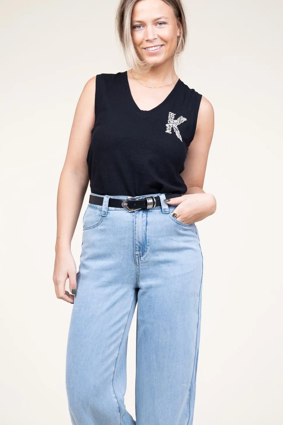 Top With Embroidery Bobfean | Black... | Kocca | Little Soho