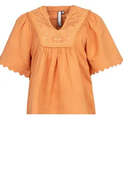 Top With Embroidery Dorothea | Camel... | Scarlett Poppies | Little Soho