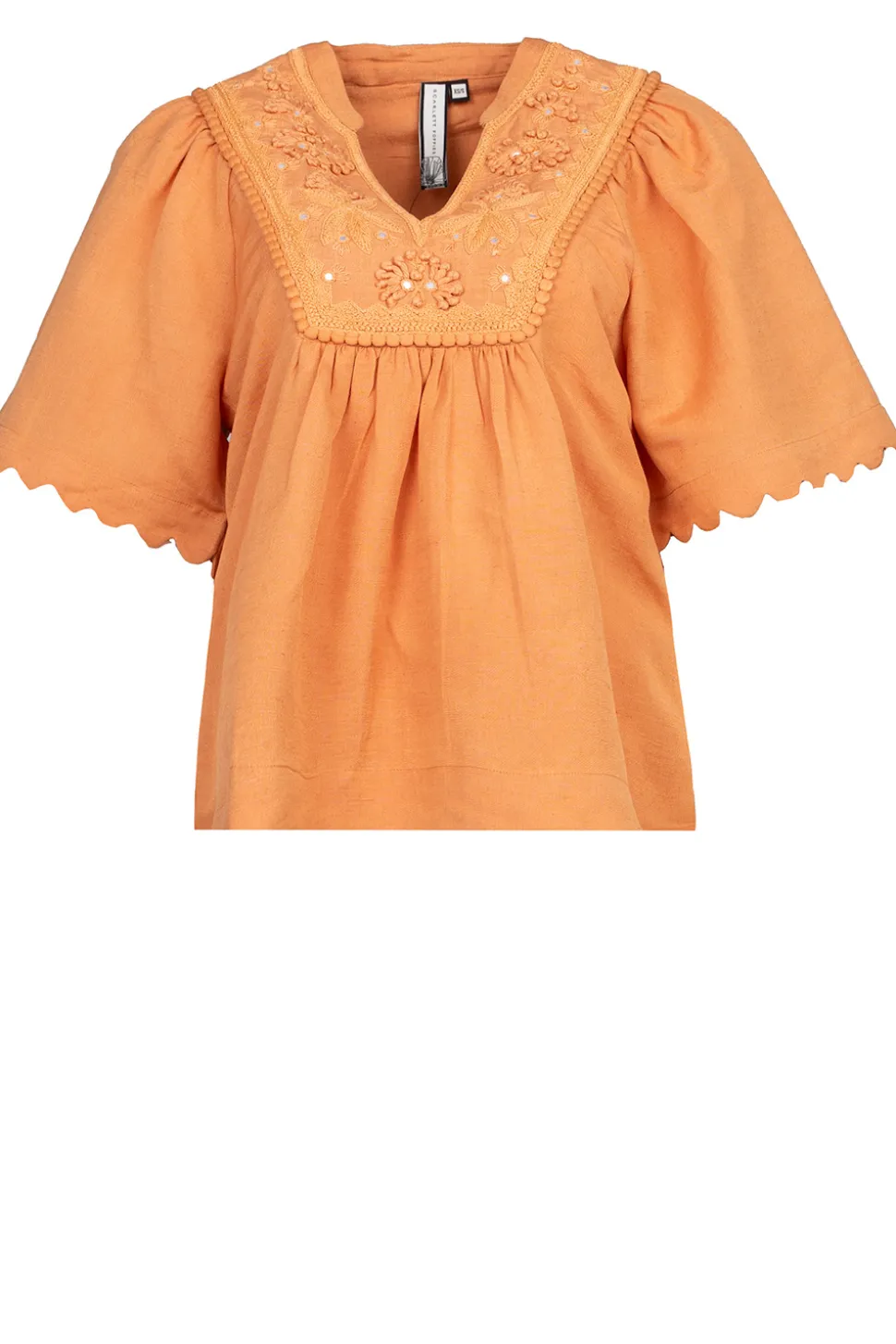 Top With Embroidery Dorothea | Camel... | Scarlett Poppies | Little Soho