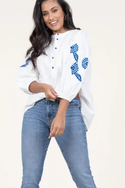 Top With Embroidery Faith | Natural... | Lollys Laundry | Little Soho