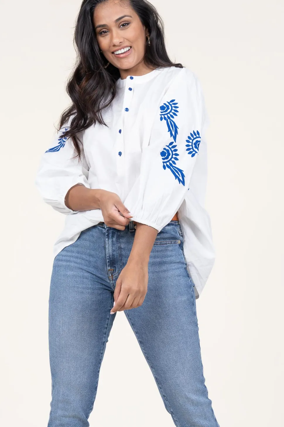 Top With Embroidery Faith | Natural... | Lollys Laundry | Little Soho