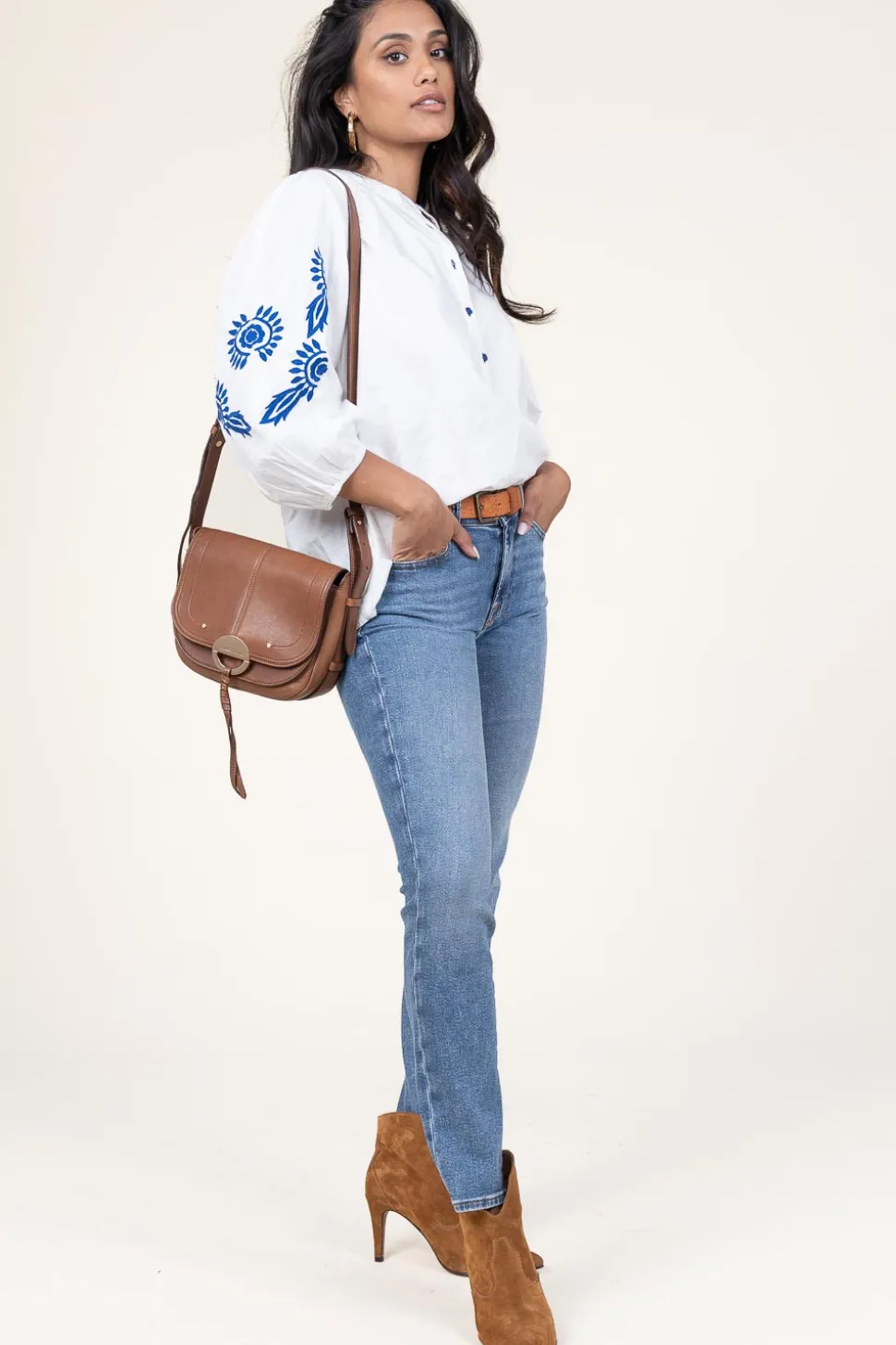Top With Embroidery Faith | Natural... | Lollys Laundry | Little Soho