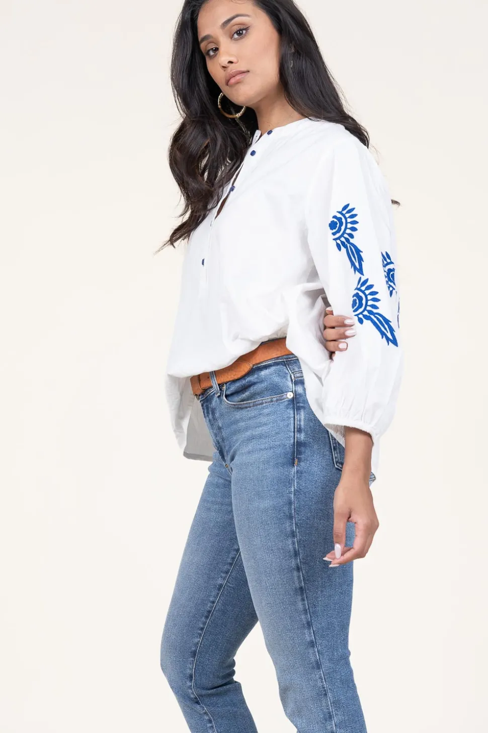 Top With Embroidery Faith | Natural... | Lollys Laundry | Little Soho