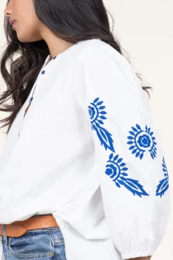 Top With Embroidery Faith | Natural... | Lollys Laundry | Little Soho