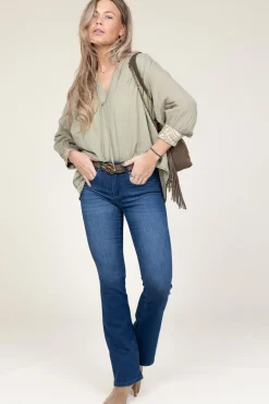 Top With Embroidery Isadora | Green... | Greek Archaic Kori | Little Soho