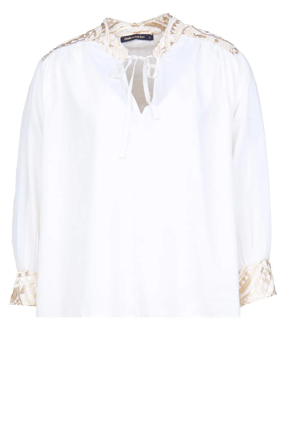 Top With Embroidery Isadora | Gold... | Greek Archaic Kori | Little Soho
