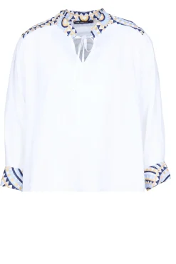 Top With Embroidery Isadora | Natural... | Greek Archaic Kori | Little Soho