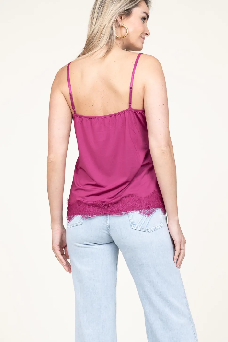Top With Lace Details Puck | Berry... | Cc Heart | Little Soho
