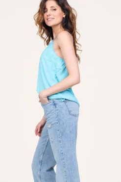 Top With Lace Details Puck | Blue... | Cc Heart | Little Soho