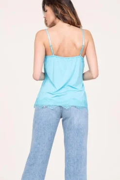 Top With Lace Details Puck | Blue... | Cc Heart | Little Soho