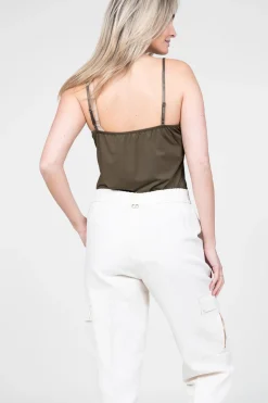 Top With Lace Details Puck | Donker Green... | Cc Heart | Little Soho