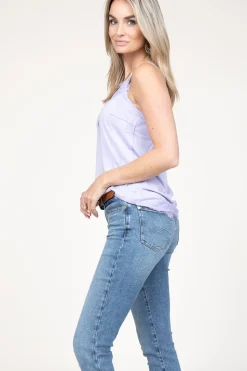 Top With Lace Details Puck | Purple... | Cc Heart | Little Soho