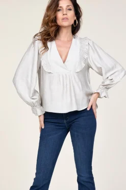 Top With Ruffles Angus | Natural... | Co'Couture | Little Soho