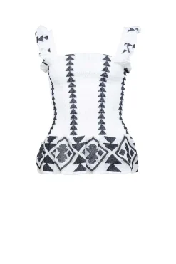 Top With Ruffles Bova | Black & White... | Kocca | Little Soho