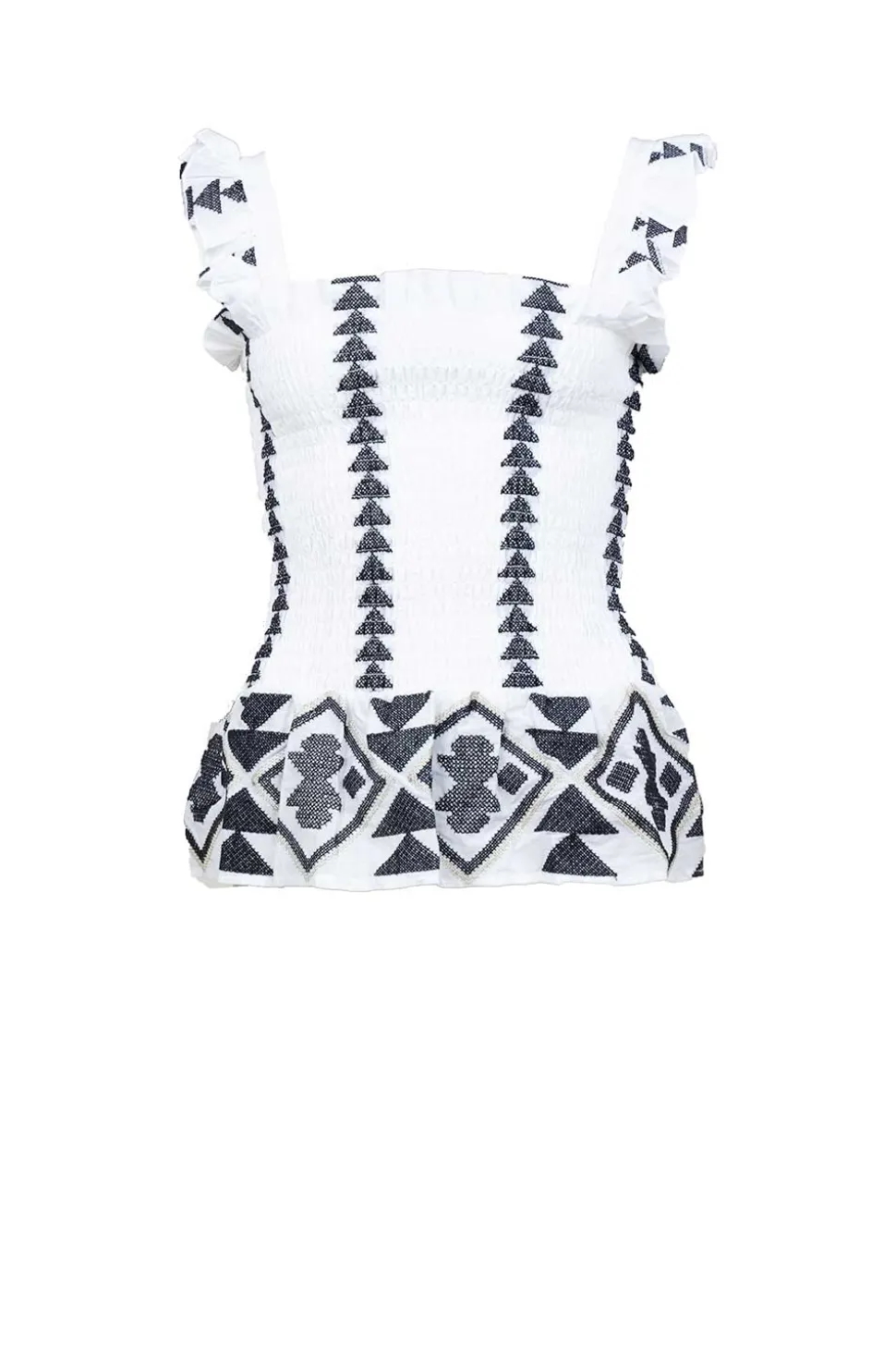 Top With Ruffles Bova | Black & White... | Kocca | Little Soho