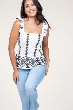 Top With Ruffles Bova | Black & White... | Kocca | Little Soho