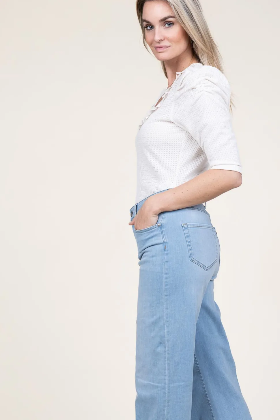 Top With Ruffles Vanita | White... | Aaiko | Little Soho