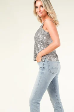 Top With Sequins Obu | Silver... | Dante 6 | Little Soho