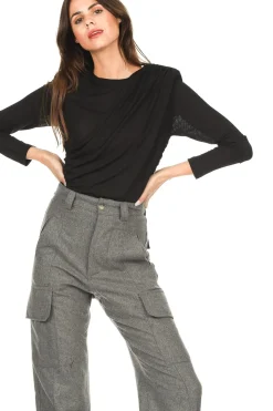 Top With Shoulder Pads Grace | Black... | Copenhagen Muse | Little Soho