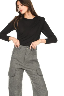 Top With Shoulder Pads Grace | Black... | Copenhagen Muse | Little Soho