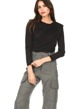 Top With Shoulder Pads Grace | Black... | Copenhagen Muse | Little Soho