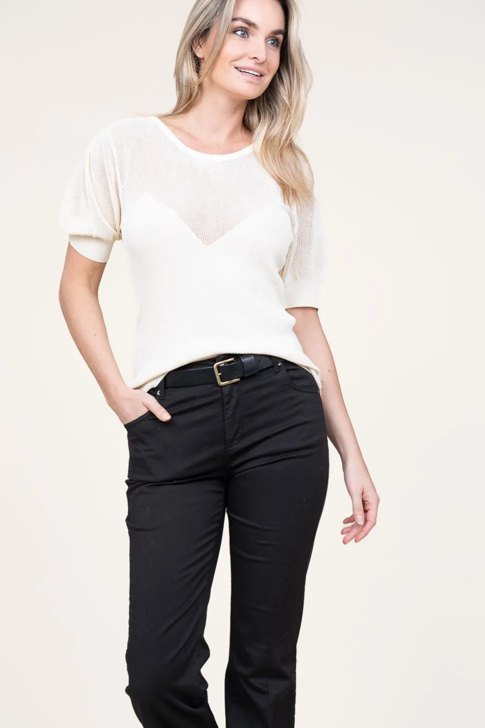 Top With Transparant Top Ellen | Natural... | Aaiko | Little Soho
