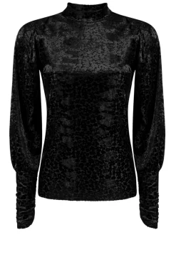 Top With Velvet Design Gena | Black... | Aaiko | Little Soho