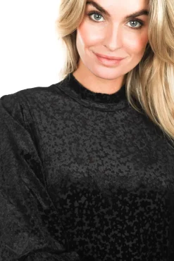 Top With Velvet Design Gena | Black... | Aaiko | Little Soho