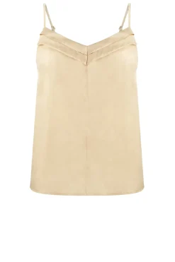 Top With V-Neck Vaxi | Beige... | Aaiko | Little Soho
