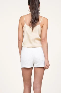 Top With V-Neck Vaxi | Beige... | Aaiko | Little Soho