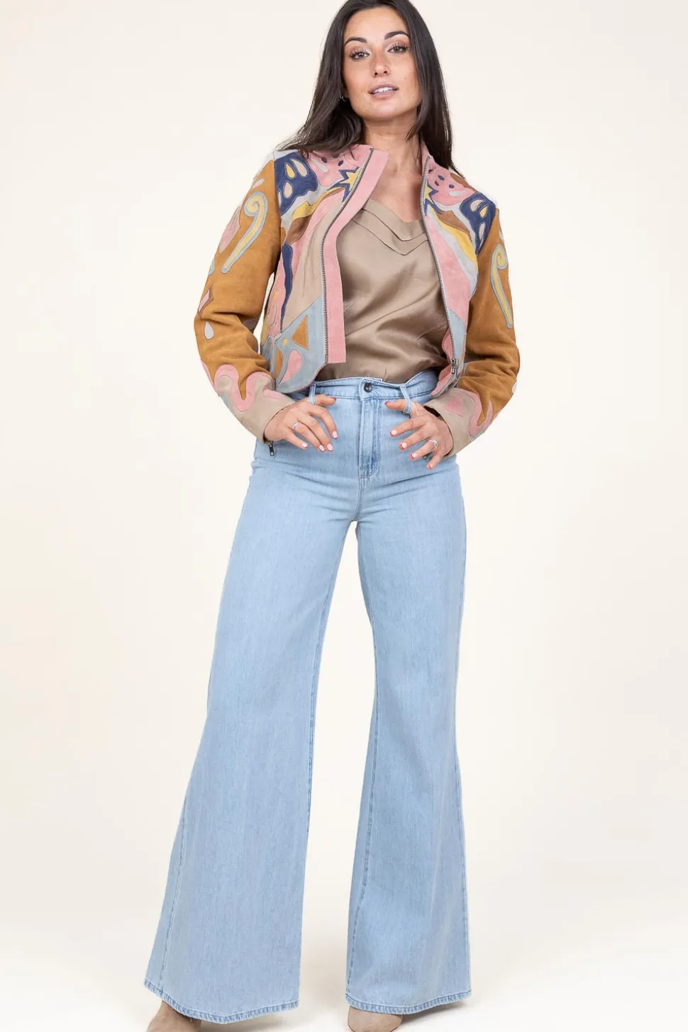 Top With V-Neck Vaxi | Green... | Aaiko | Little Soho