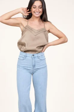 Top With V-Neck Vaxi | Green... | Aaiko | Little Soho