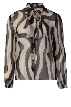 Transparant Blouse With Lurex Illusion | Beige... | Liu Jo | Little Soho