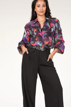 Transparant Blouse With Print Almira | Multi... | Dante 6 | Little Soho