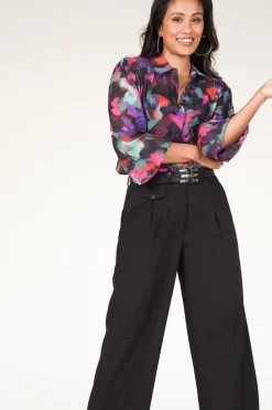 Transparant Blouse With Print Almira | Multi... | Dante 6 | Little Soho