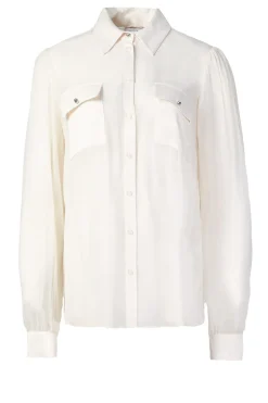 Transparant Blouse With Puffed Sleeves Scopello | Natural... | Liu Jo | Little Soho