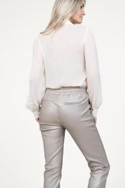Transparant Blouse With Puffed Sleeves Scopello | Natural... | Liu Jo | Little Soho