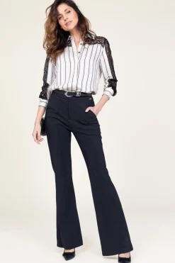 Travelwear High Waist Flared Pants Good | Black... | D-Etoiles Casiope | Little Soho