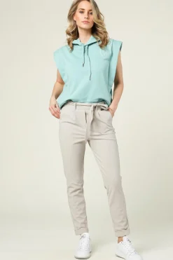 Travelwear Pants With Tie Belt Antigua | Cement... | D-Etoiles Casiope | Little Soho